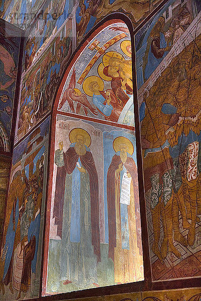 Fresken  Gnadenbild der Erlöserkirche  Kreml  Rostow Weliki  Goldener Ring  Jaroslawl  Russland