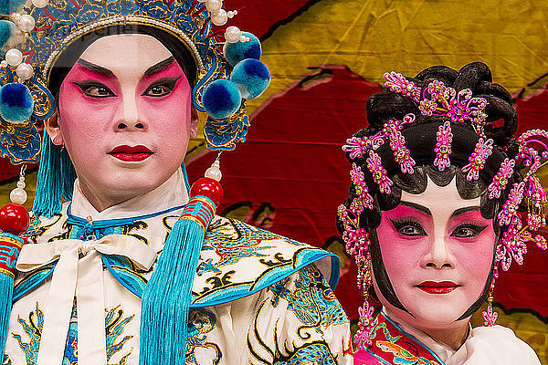 Darsteller der chinesischen Oper  Ko Shan Theater  Kowloon  Hongkong  China  Asien