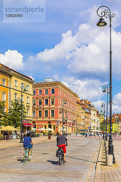 Radfahrer in Warschau  Polen
