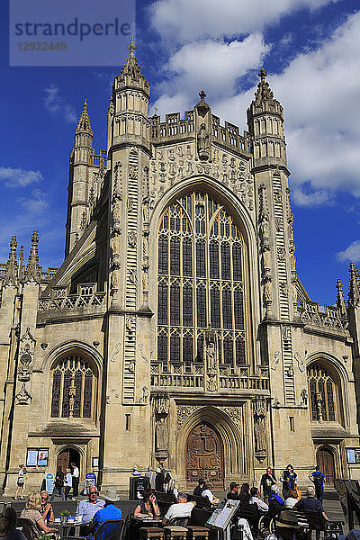 Bath Abbey  Stadt Bath  UNESCO-Welterbestätte  Somerset  England  Vereinigtes Königreich  Europa
