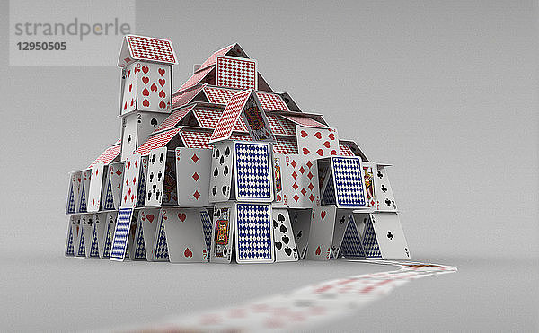 Einfamilien-Kartenhaus