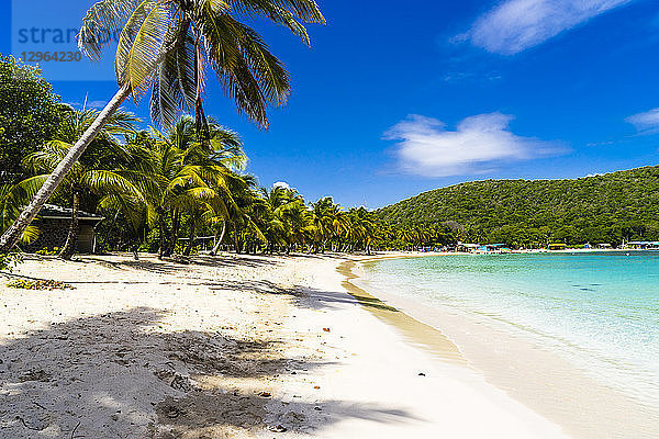 Der Strand von Salt Whistle Bay  einer der schönsten der Kleinen Antillen  Mayreau  Saint-Vincent und die Grenadinen  Westindien