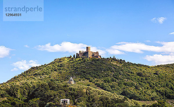Fort-Saint-Elme  Collioure  östliche Pyrenäen  Katalonien  Cote-de-Vermeille  Languedoc-Roussillon  Frankreich