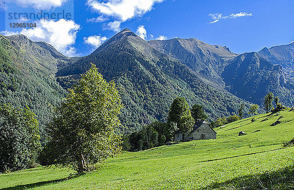 Frankreich  Nationalpark Pyrenäen  Region Okzitanien  Val d'Azun  Col de Borderes (Bergpass) zwischen Arrens und Estaing