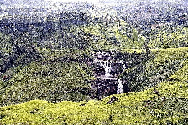 Sri Lanka. Die Wasserfälle von St. Clair in der Region Nuwara Eliya.