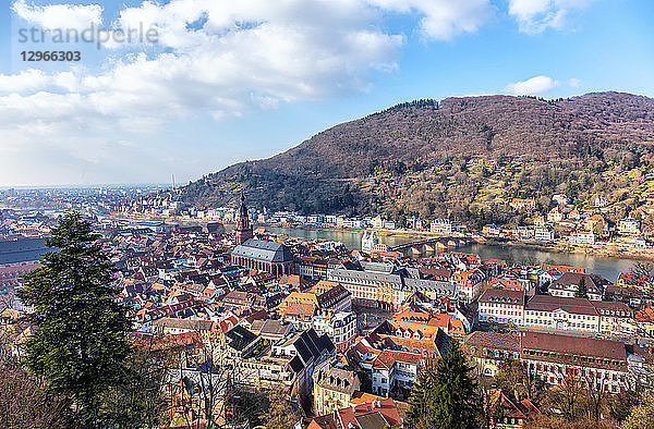 Luftaufnahme von Heidelberg  Metropolregion Rhein-Neckar Heidelberg  Deutschland