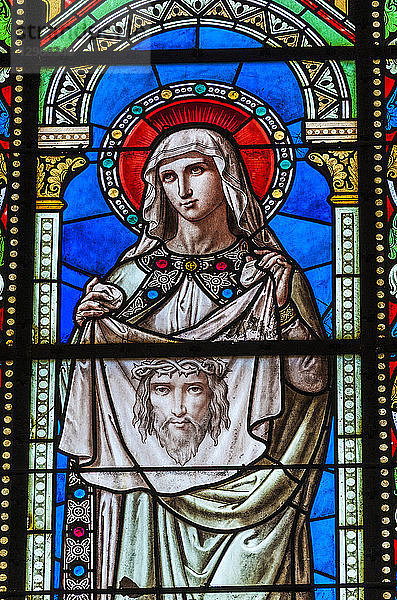 Frankreich  Gironde  Bordeaux  Stadtviertel Bastide  Glasfenster der Kirche Saint-Maria (19. Jahrhundert)  Heilige Veronika