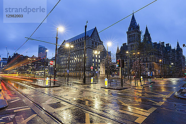 Manchester Town Hall bei Nacht