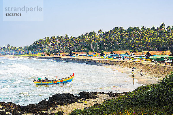 Fischerdorf Kappil Beach  Varkala  Kerala  Indien