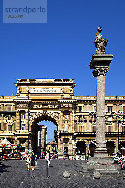 Piazza della Repubblica  Florenz  Toskana  Italien