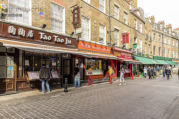 Chinatown Straßenansicht  London  England  Vereinigtes Königreich