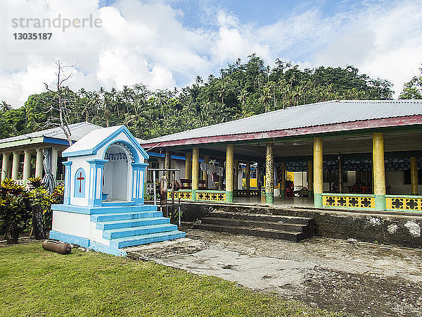 Versammlungshaus in der Stadt Lufilufi auf der Insel Upolu  Samoa  Südpazifische Inseln