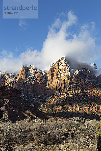 Landschaftsansicht des Zion-Nationalparks gegen den Himmel