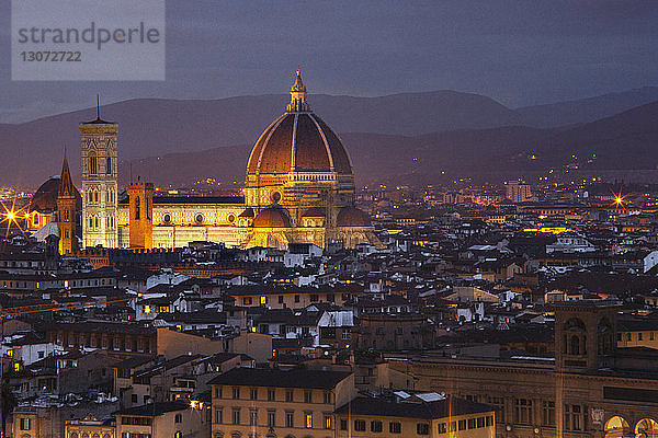 Ansicht von Florenz in der Stadt bei Nacht