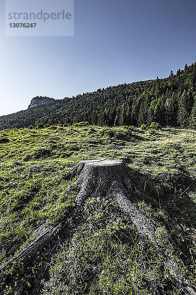 Landschaft gegen blauen Himmel