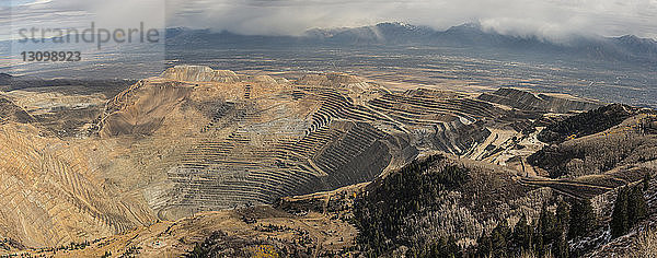 Hochwinkelansicht der Mine Bingham Canyon