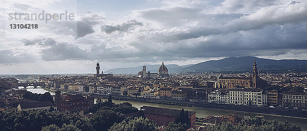 Blick auf das Stadtbild von Florenz  Toskana  Italien