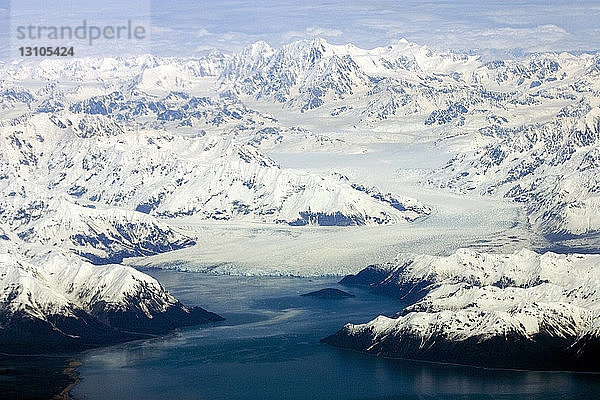 Luftaufnahme des Hubbard-Gletschers Wrangell-St.Elias National Park Alaska