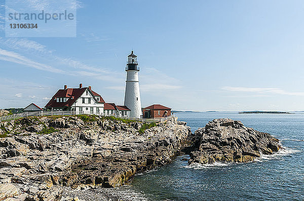 Portland Head Lighthouse; Cape Elizabeth  Maine  Vereinigte Staaten von Amerika