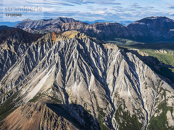 Die Berge des Kluane-Nationalparks und -Reservats aus der Vogelperspektive; Haines Junction  Yukon  Kanada