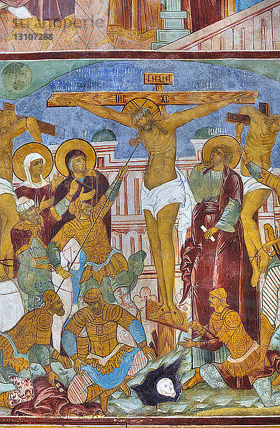 Fresko in der Erlöser-Wunderkirche  Kreml  Rostow Welikij  Goldener Ring; Rostow  Gebiet Jaroslawl  Russland
