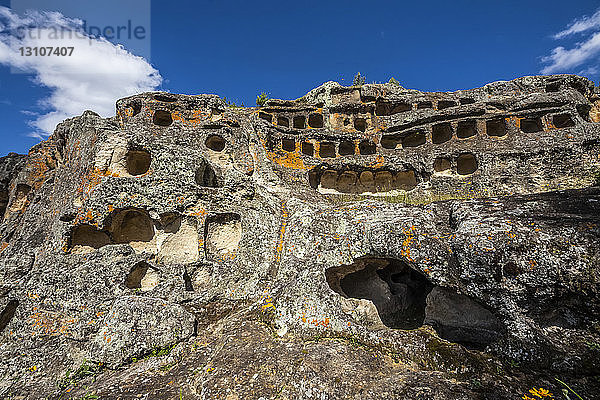 Ventanillas de Otuzco  Begräbnisstätte  archäologische Stätte; Cajamarca  Peru