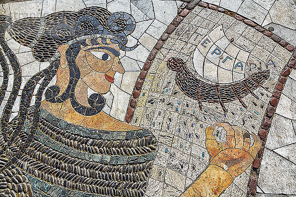 Mosaik der Odyssee von Homer  Schlossberg; Nizza  Frankreich
