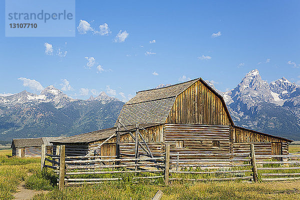 John Moulton Barn  Mormon Row  Grand Teton National Park; Wyoming  Vereinigte Staaten von Amerika