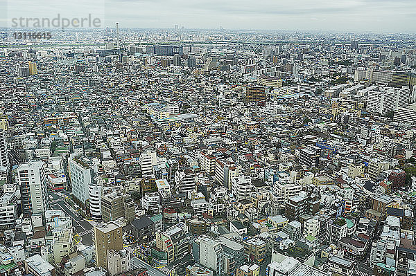 Luftaufnahme von Gebäuden in der Stadt