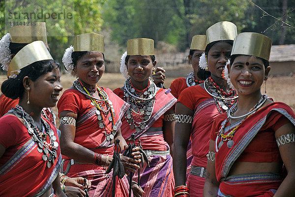 Indien  Orissa  Chhattisgarh  Gebiet Muria  Stamm der Bison Horn