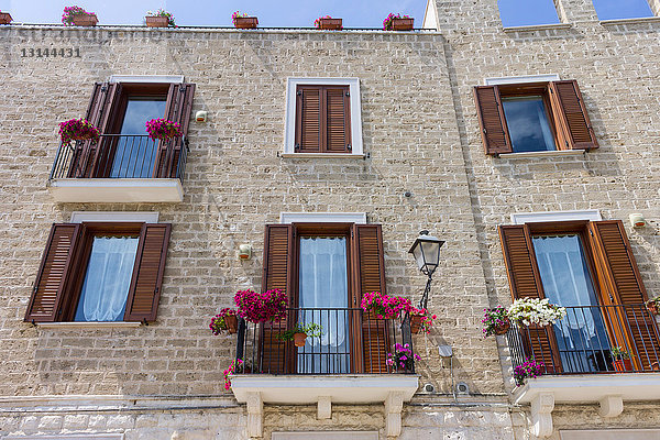 Italien  Apulien  Bari  Fenster in der Altstadt