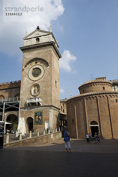 Italien  Lombardei  Mantua  Palazzo della Ragione und Uhrenturm