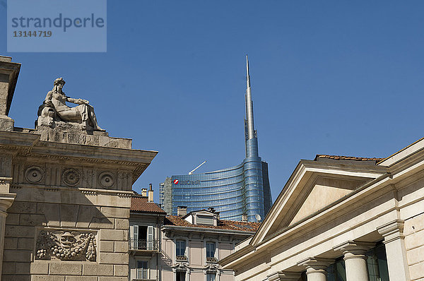 Europa  Italien  Lombardei  Mailand  Porta Garibaldi und Unicredit Tower