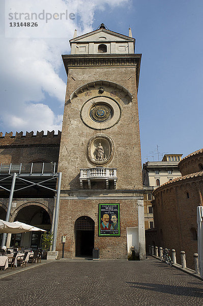 Italien  Lombardei  Mantua  Palazzo della Ragione und Uhrenturm