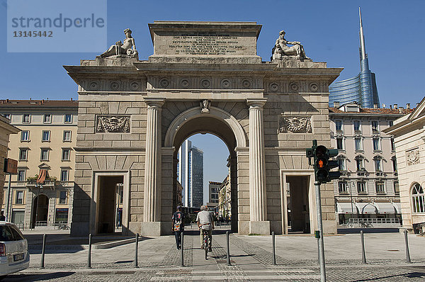 Europa  Italien  Lombardei  Mailand  Porta Garibaldi und Unicredit Tower