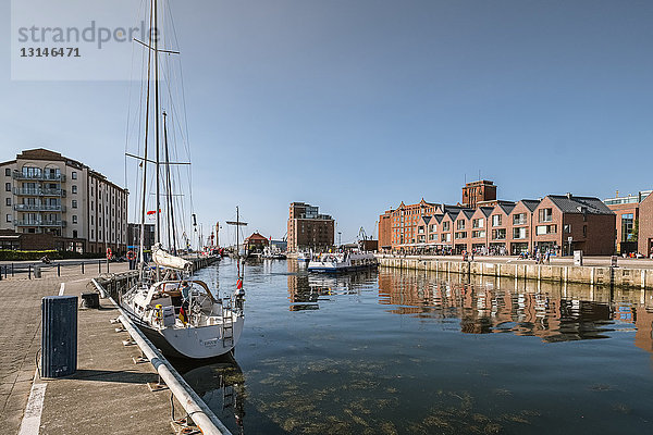 Alter Hafen  Wismar  Mecklenburg Vorpommern  Deutschland  Europa