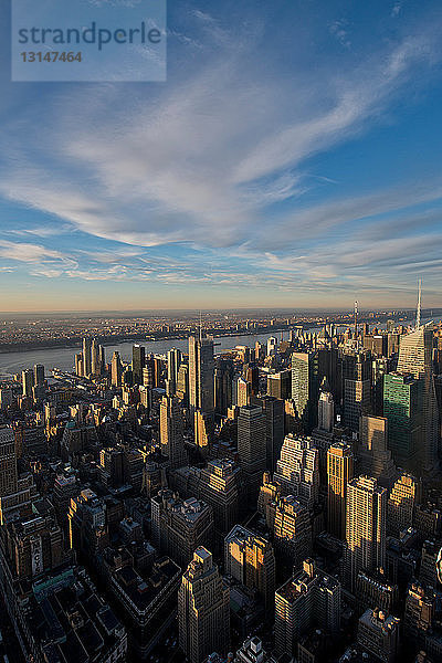 Blick auf Manhattan  New York City  USA