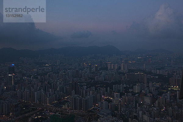 Hongkong Stadtbild bei Nacht