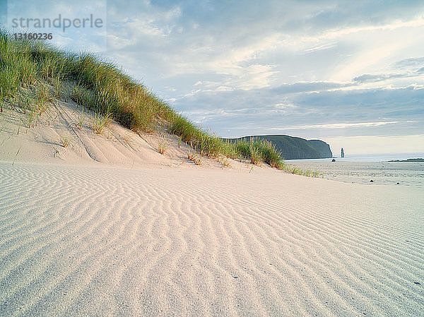 Abgelegene Sandwood Bay  Cape Wrath  nordwestliche Highlands von Schottland