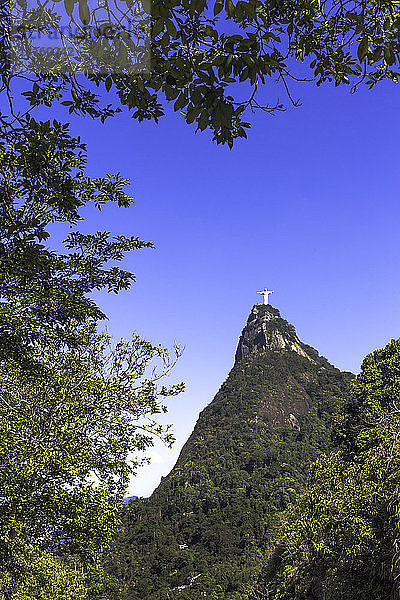 Blick auf die Christus-Erlöser-Statue  Rio de Janeiro  Brasilien