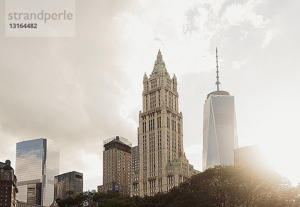 Wolkenkratzer  Lower Manhattan  New York  USA