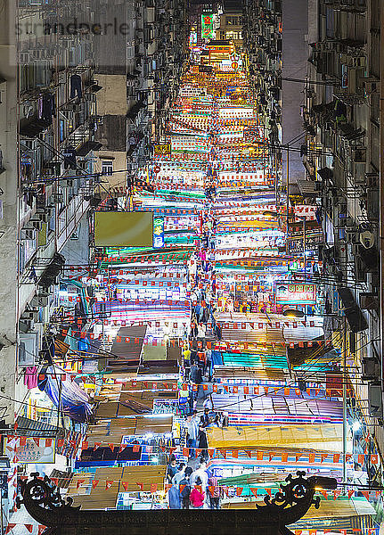 Tempelstraßen-Nachtmarkt  Hongkong  China