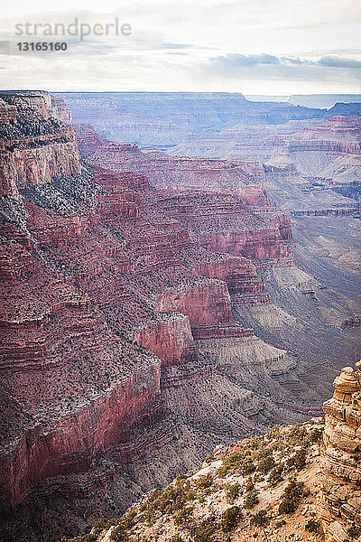 Blick auf das Tal im Grand Canyon  Arizona  USA