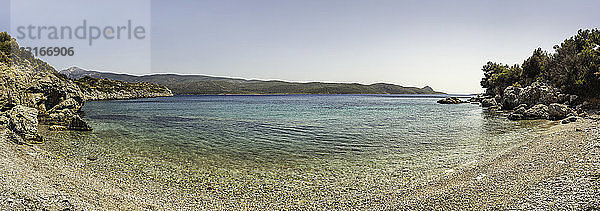 Panoramaaufnahme vom Krokos-Strand bei Psili Ammos  Griechenland