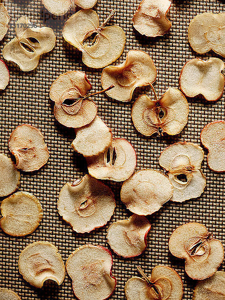 Getrockneter Apfel in Scheiben geschnitten