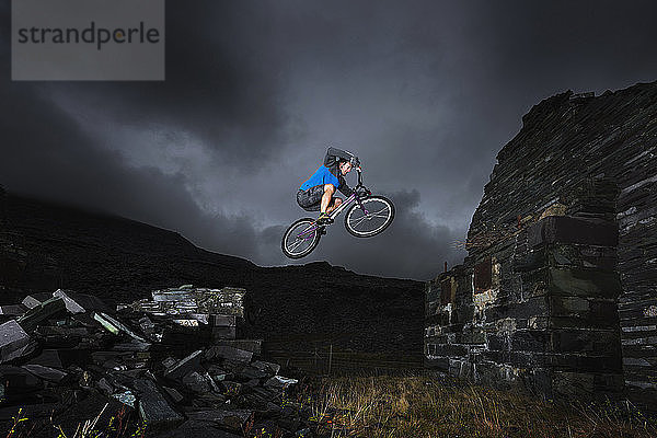 Freestyle-Radsport  Llanberis  Nordwales  UK