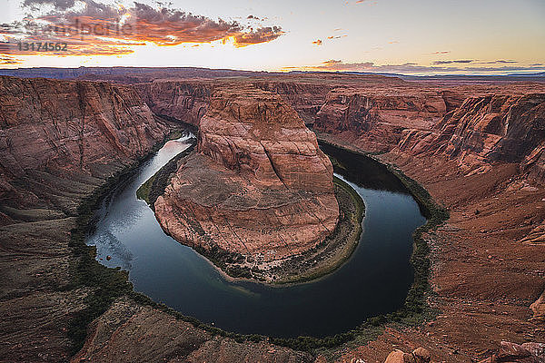 USA  Arizona  Bendhorse-Schuh bei Sonnenaufgang