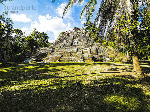 Zentralamerika  Belize  Halbinsel Yucatan  Neuer Fluss  Lamanai  Maya-Ruine  Hoher Tempel