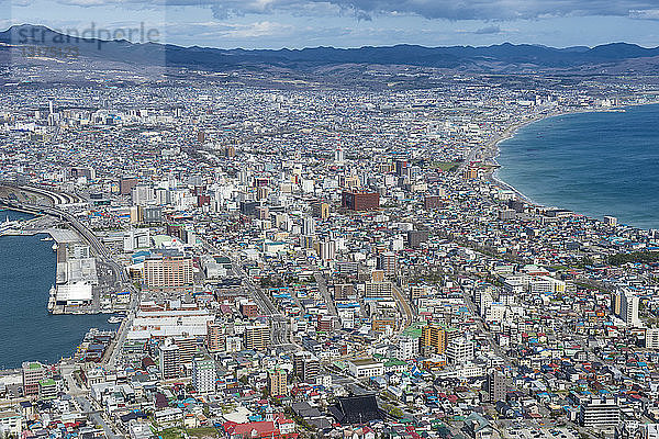 Japan  Hokkaido  Blick über Hakodate