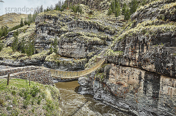 Peru  Quehue  Inka-Seilbrücke